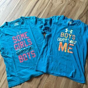 Youth Large and X-Large UA t shirts